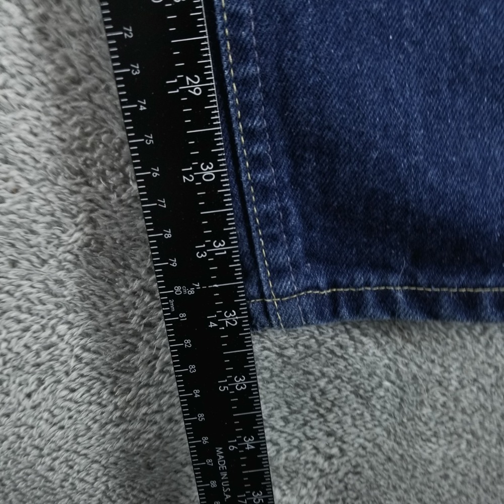 VTG Lee Jeans Womens 14 Blue Straight High Rise Made in USA Union 80s Talon - Picture 8 of 11